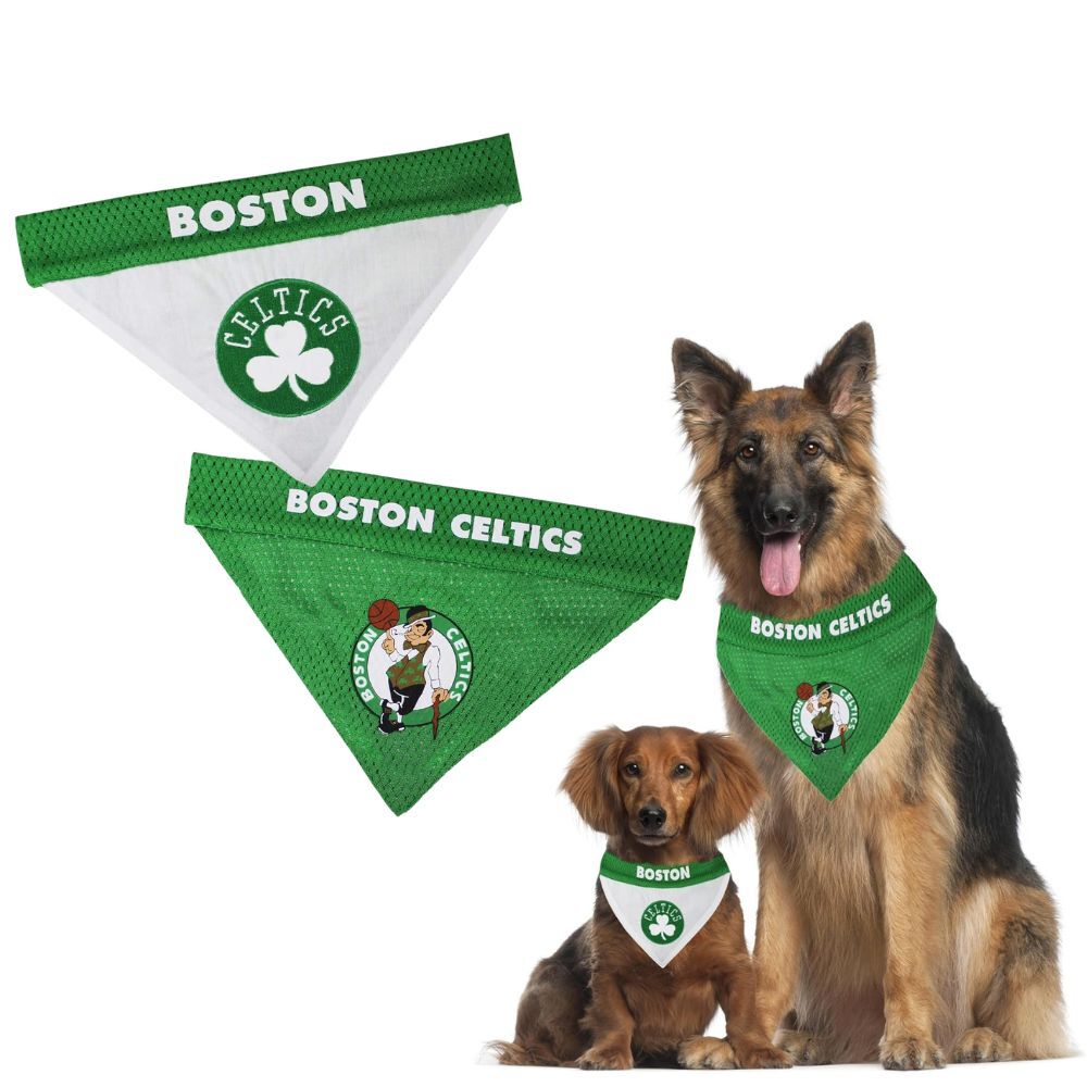 New☆ NBA Boston Celtics Team Logo Reversible Pet Bandana S/M Dog Cat Accessory